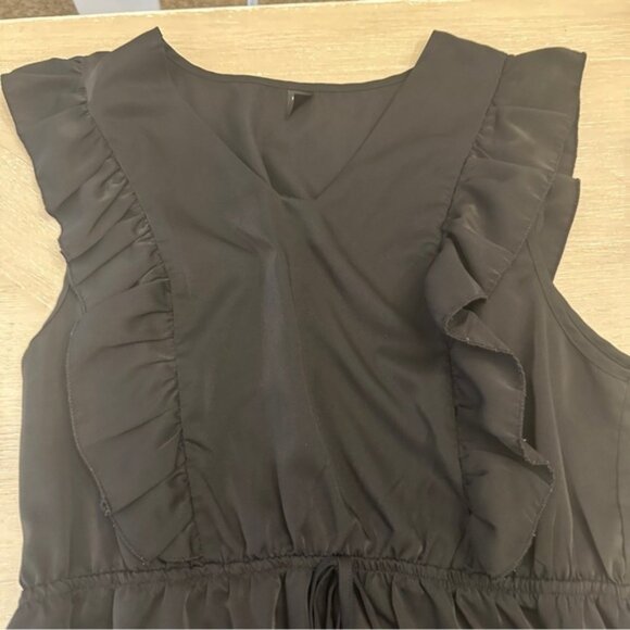 SHEIN Black Ruffle Mini Dress - Picture 2 of 6